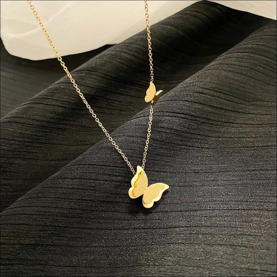 Real gold plated shell wings necklace female clavicle chain