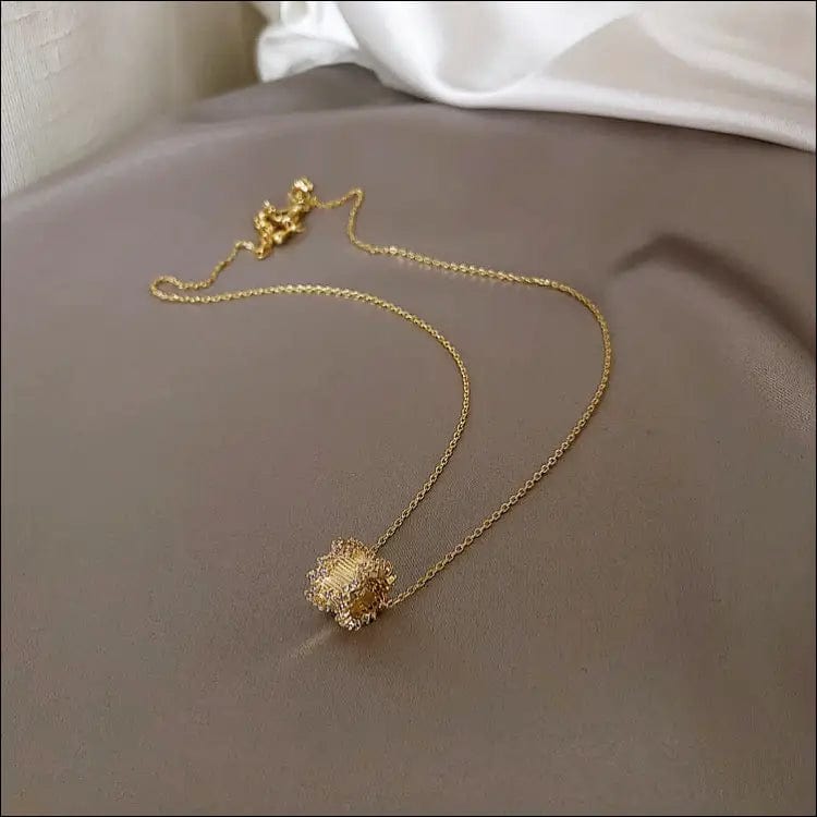 Real gold plated shell wings necklace female clavicle chain