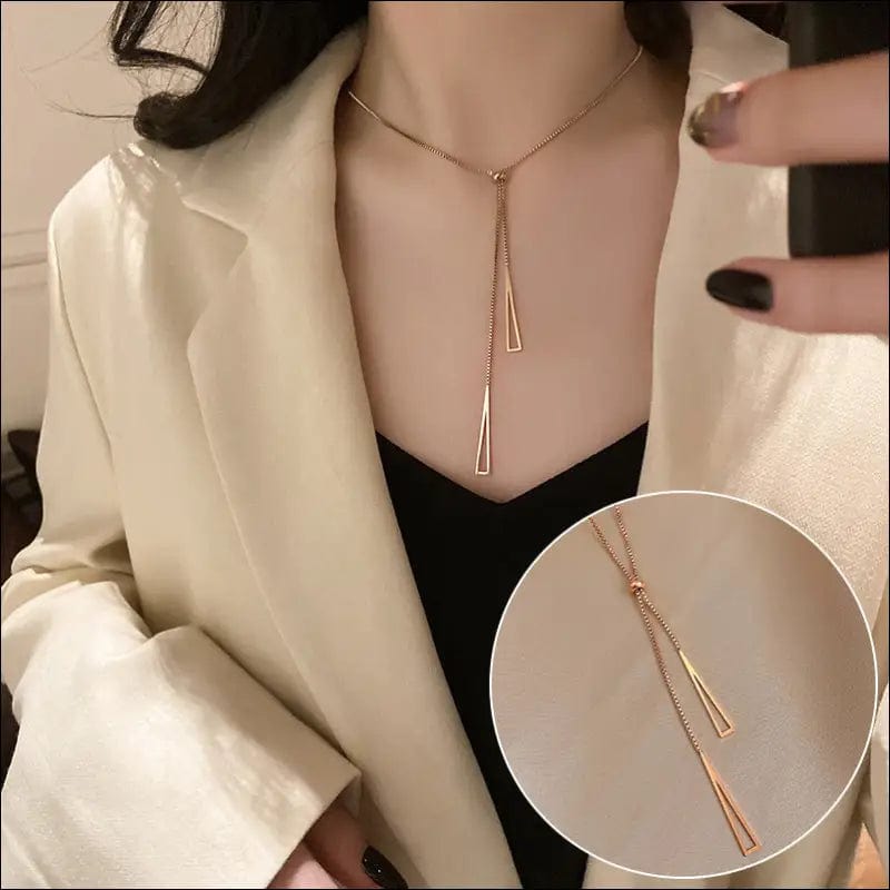 Real gold plated shell wings necklace female clavicle chain