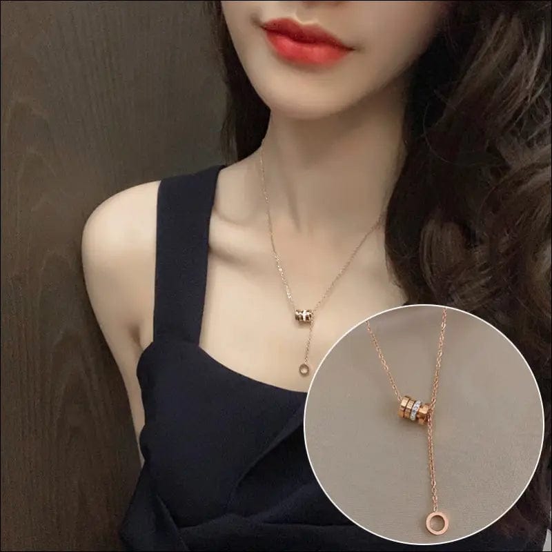 Real gold plated shell wings necklace female clavicle chain