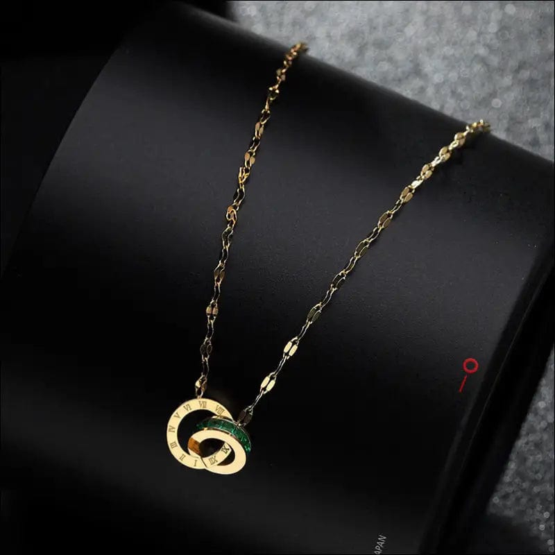 Real gold plated shell wings necklace female clavicle chain