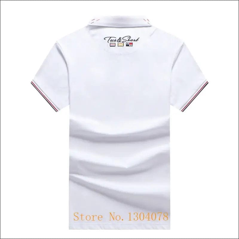 Red Blue White 95% Cotton Polo Shirt Men with Short Sleeve