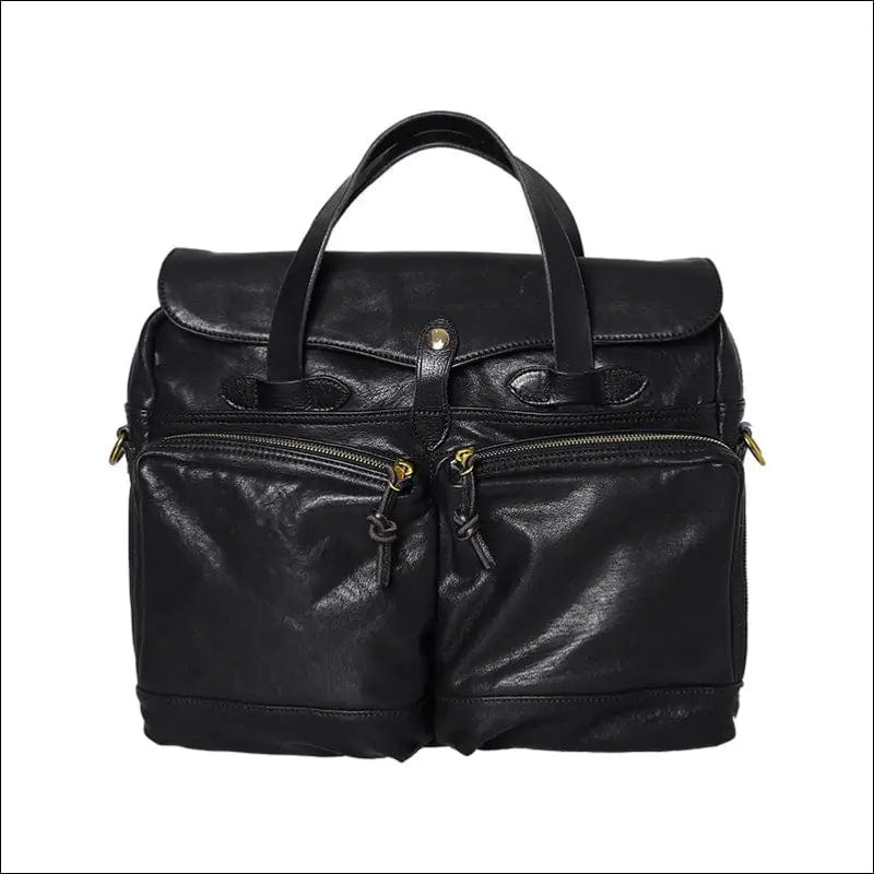 Retro high-grade leather men’s handbag multi-function