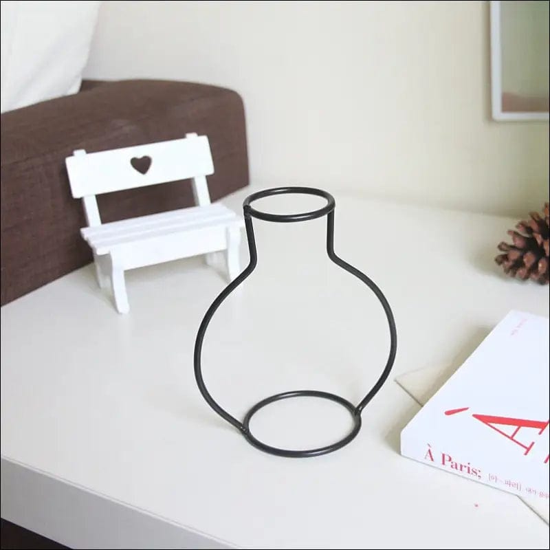 Retro Iron Line Table Flowers Vases Nordic Decoration Home