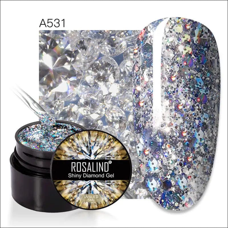 ROSALIND flash diamond nail polish sequins UV glue broken