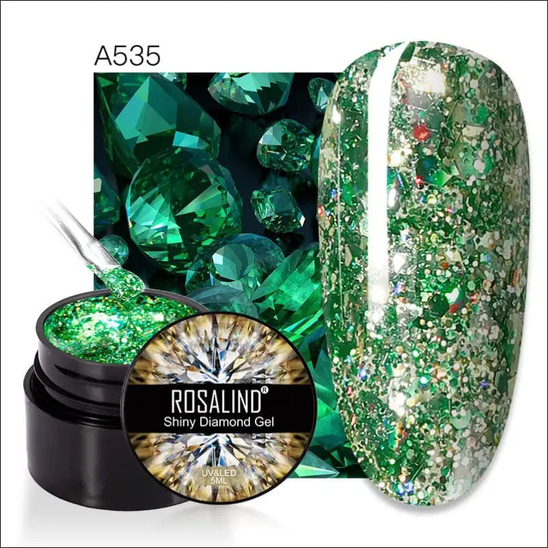 ROSALIND flash diamond nail polish sequins UV glue broken