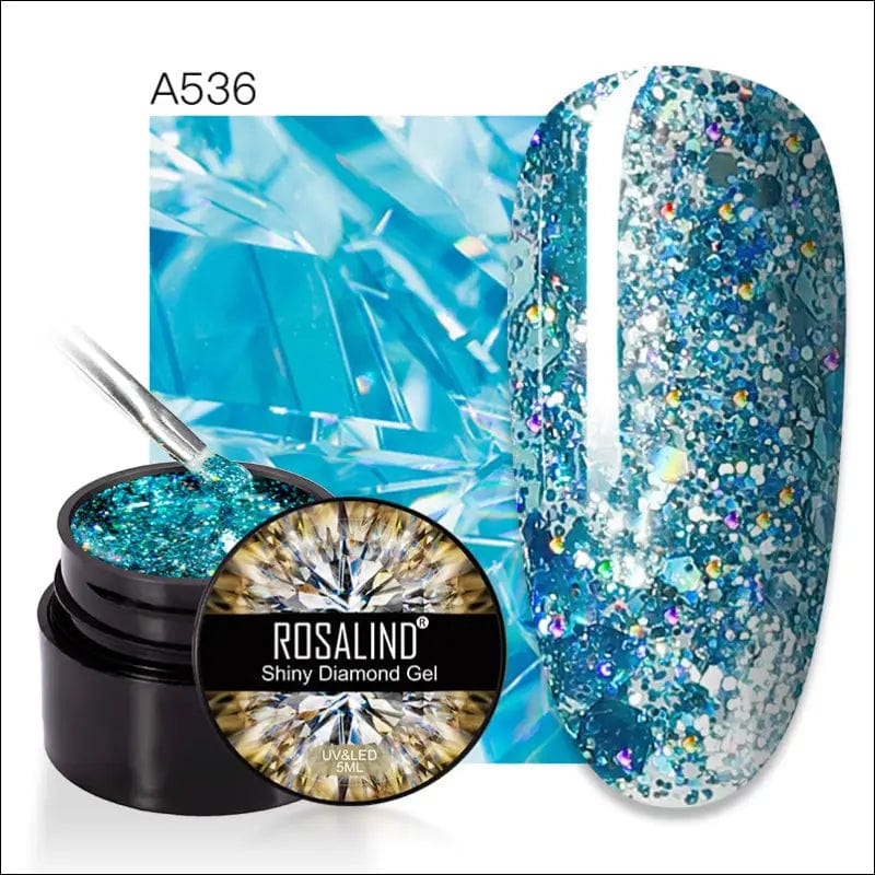 ROSALIND flash diamond nail polish sequins UV glue broken
