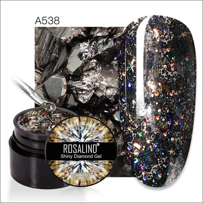 ROSALIND flash diamond nail polish sequins UV glue broken