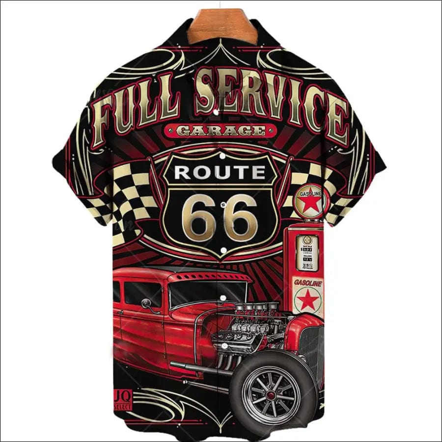 Route 66 3d Printed Shirts Men Women Fashion Hawaiian Shirt