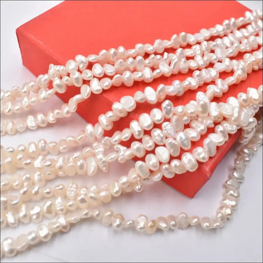 Running 3-4mm irregular small pearl chain DIY jewelry