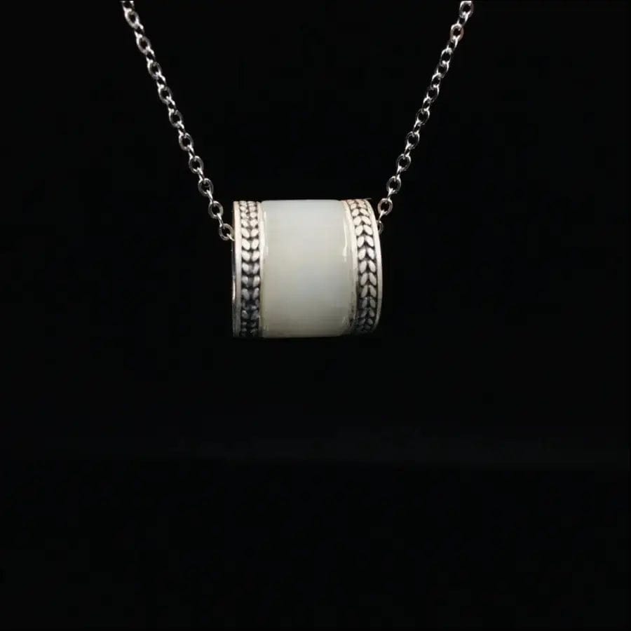 S925 Silver inlaid and Tian Xiaoyu pendant retro road pass