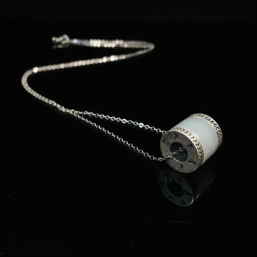 S925 Silver inlaid and Tian Xiaoyu pendant retro road pass