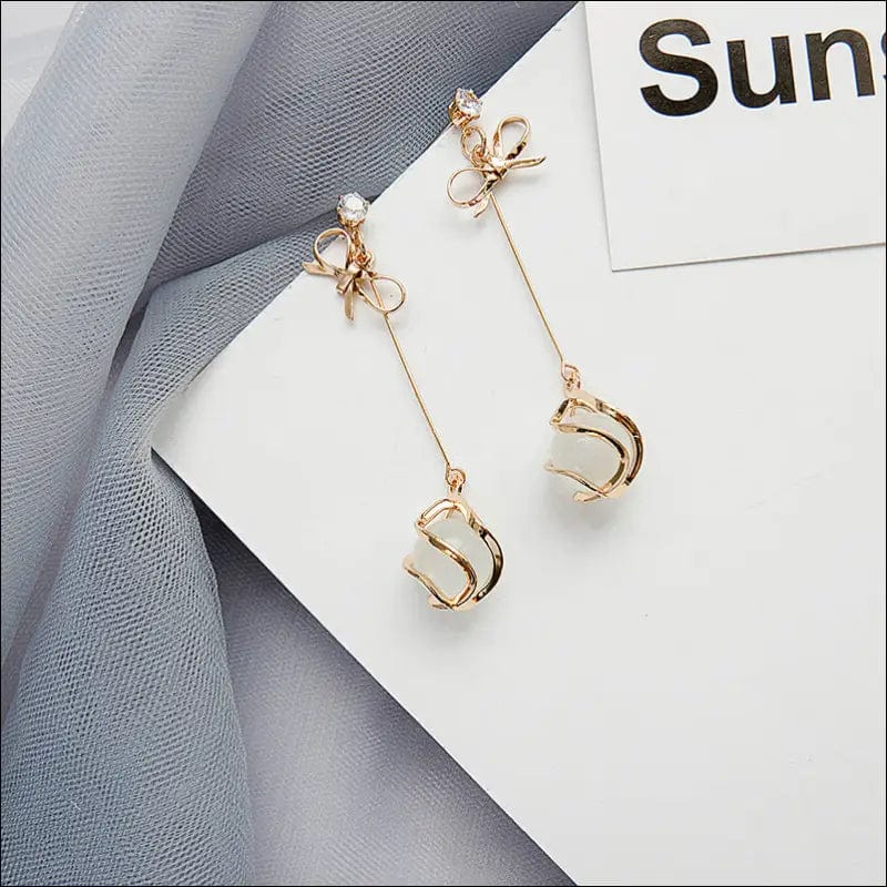 S925 silver needle earrings female temperament advanced