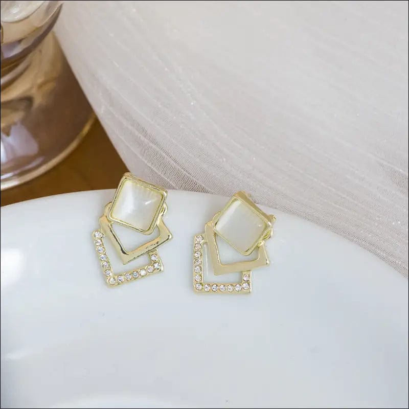 S925 silver needle earrings female temperament advanced