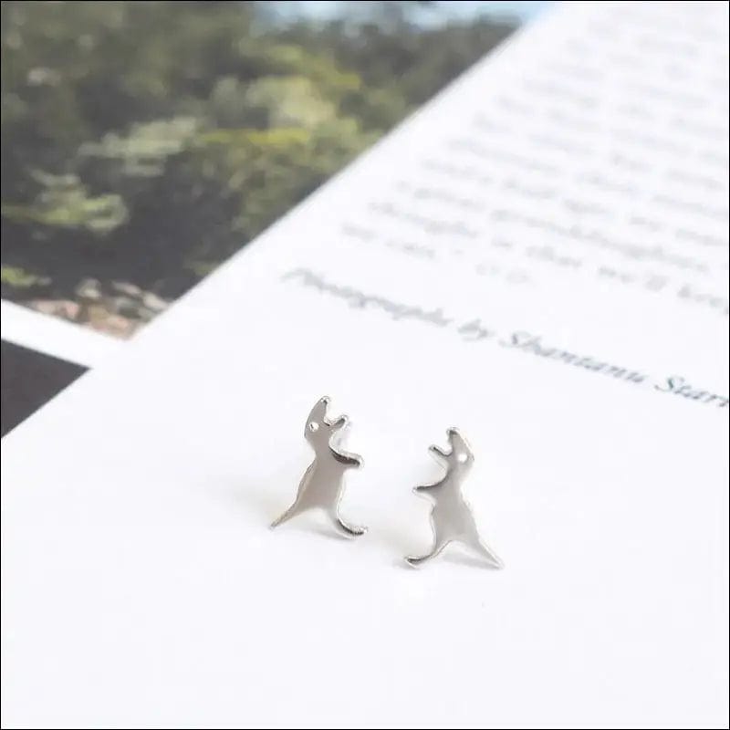 S925 sterling silver dinosaur model earrings trend