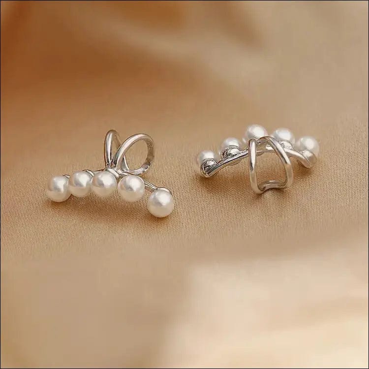 S925 sterling silver pearl otle clamp ear profile clip no