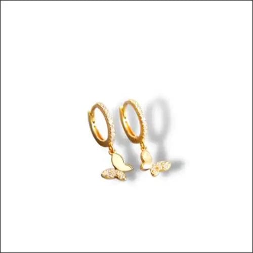 Schmetterlings Ohrringe - 38511479-gold BROKER SHOP BUY NOW