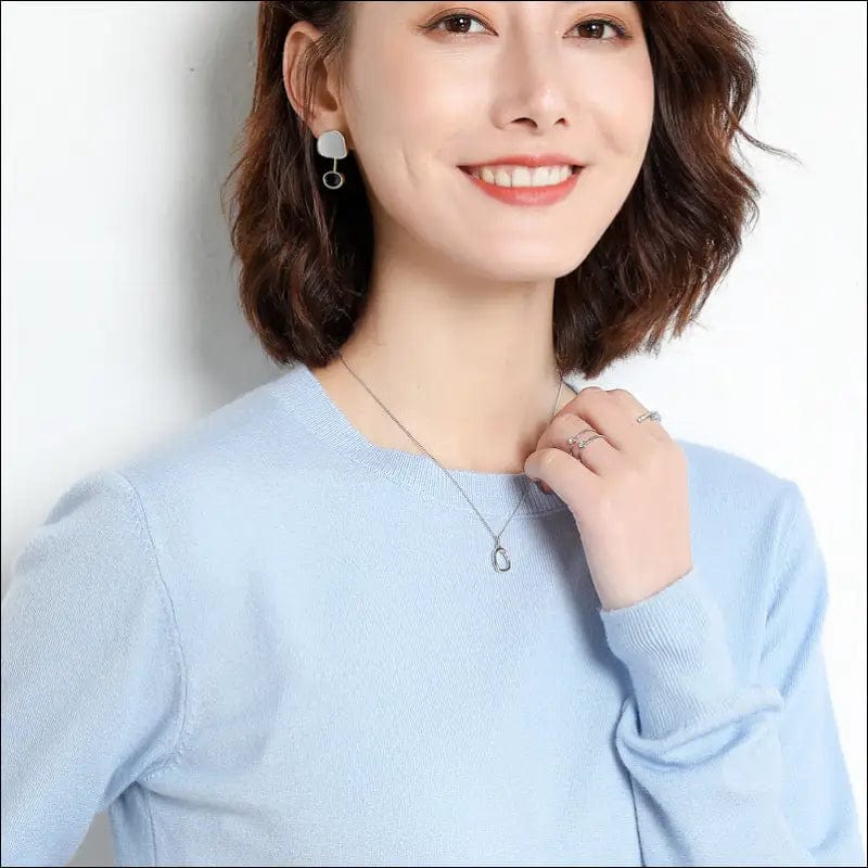 Set of round neck sweater female knit women’s autumn