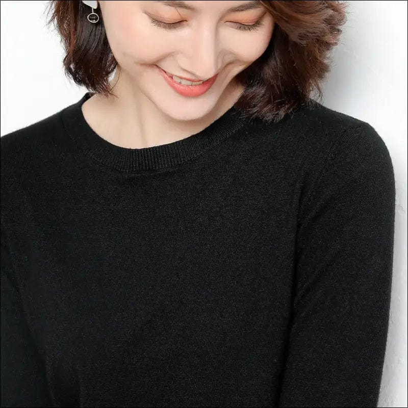 Set of round neck sweater female knit women’s autumn