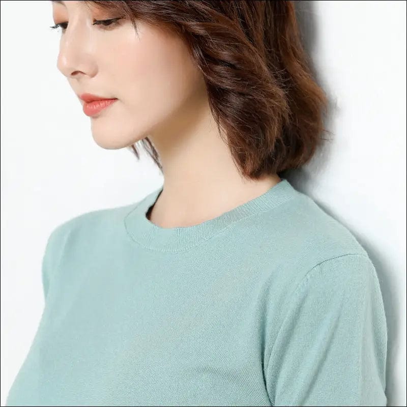 Set of round neck sweater female knit women’s autumn