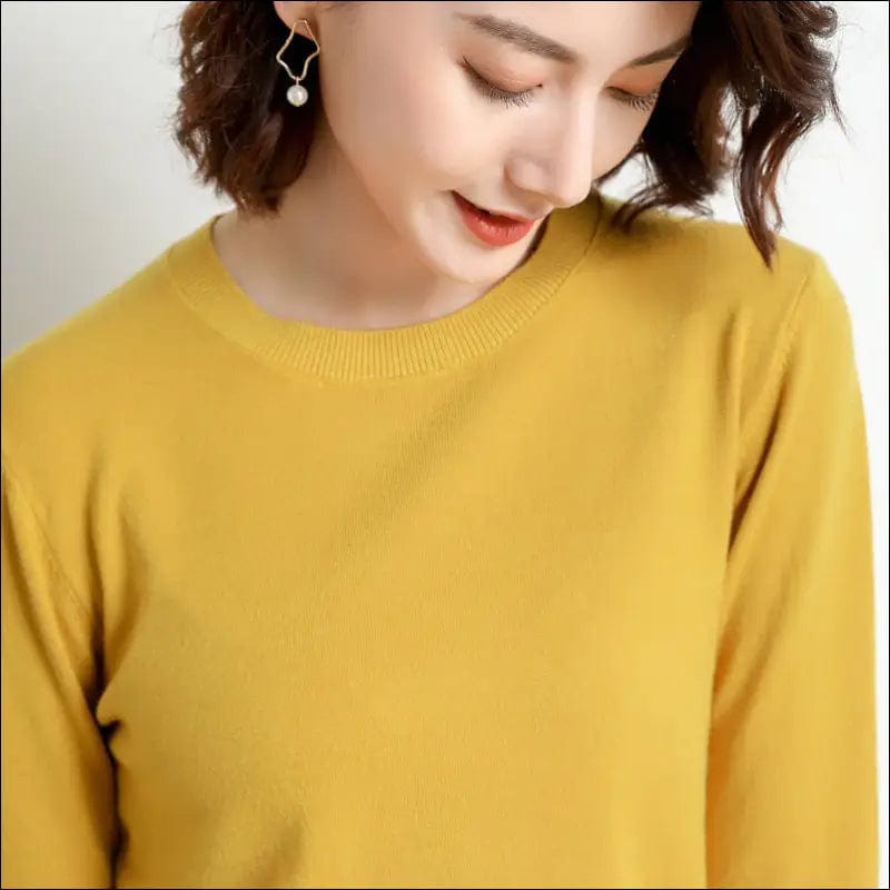 Set of round neck sweater female knit women’s autumn