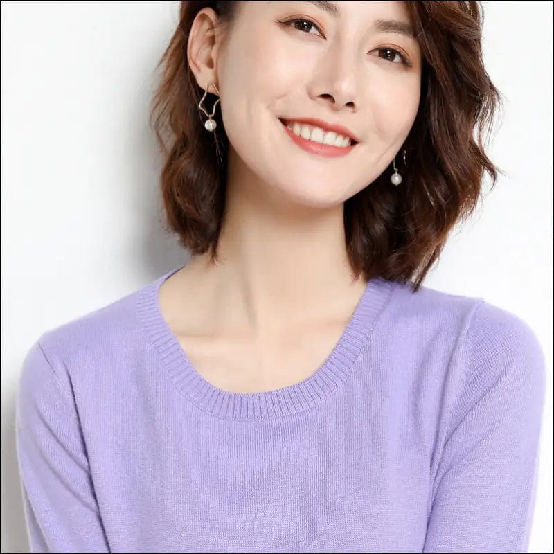 Set of round neck sweater female knit women’s autumn