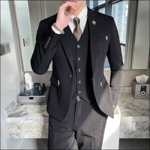 Sharp Man - Three-Piece Suit - black / Asian S is Eur XXS -