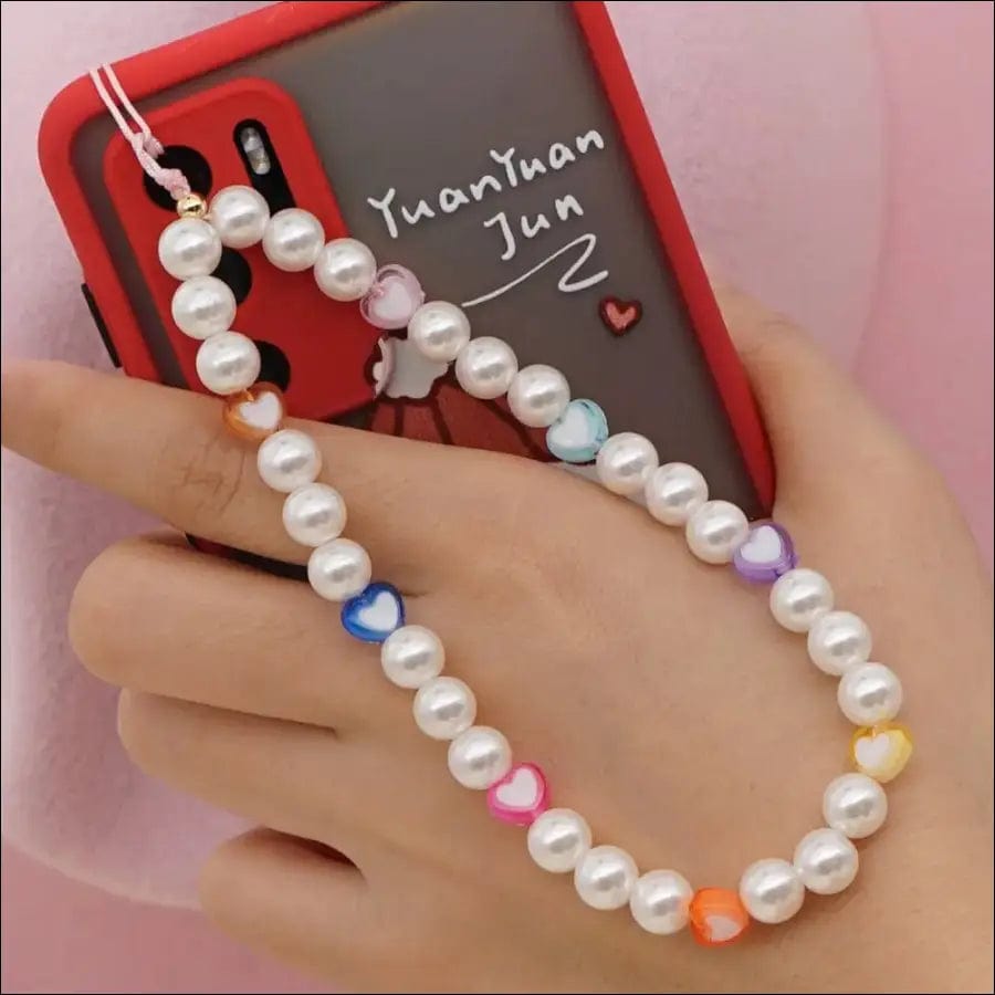 Shinus Heishi Disc Beads Crystal Chain For Phone Mobile