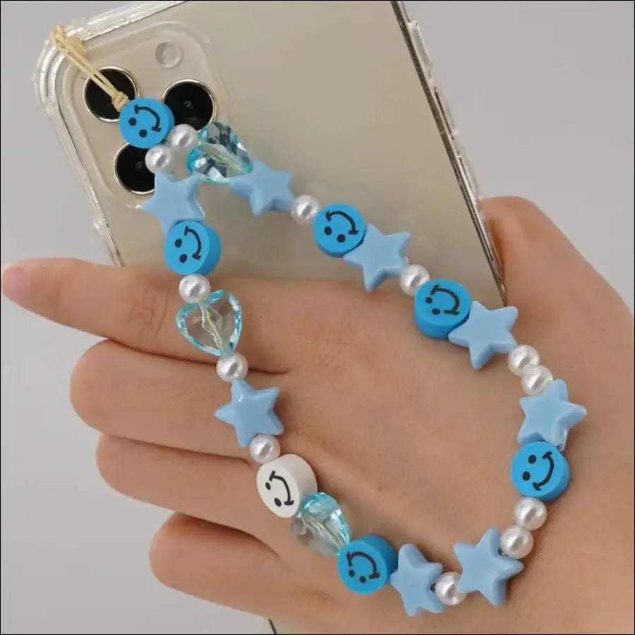 Shinus Heishi Disc Beads Crystal Chain For Phone Mobile