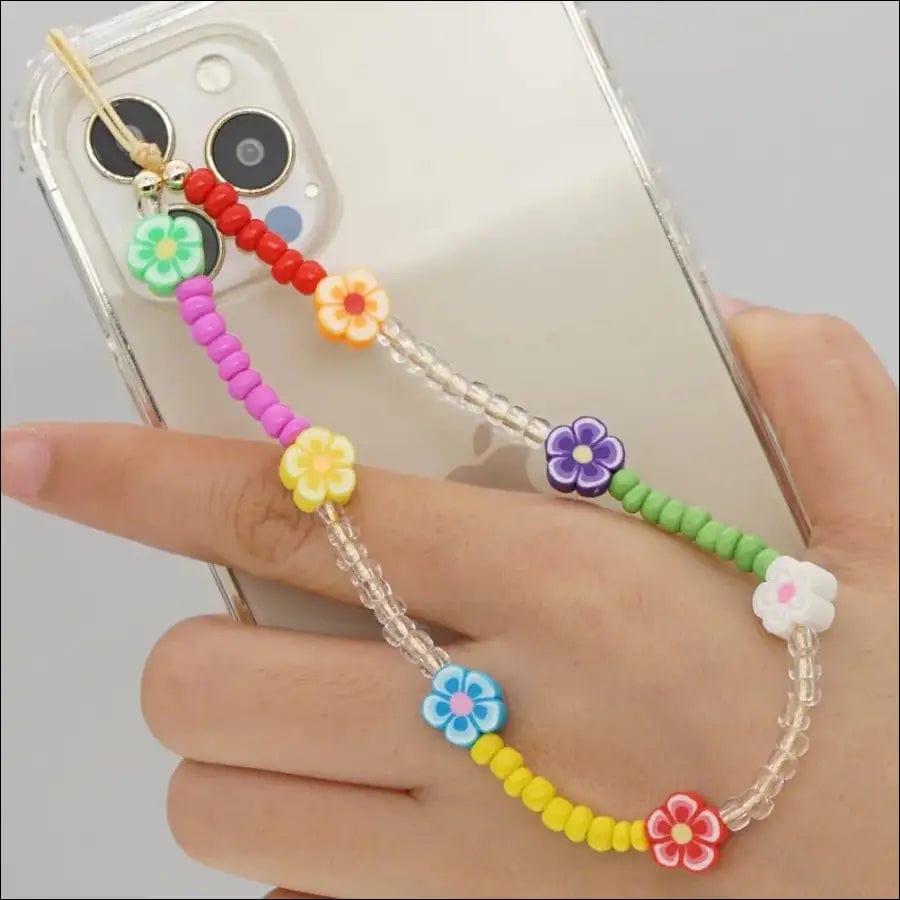 Shinus Heishi Disc Beads Crystal Chain For Phone Mobile