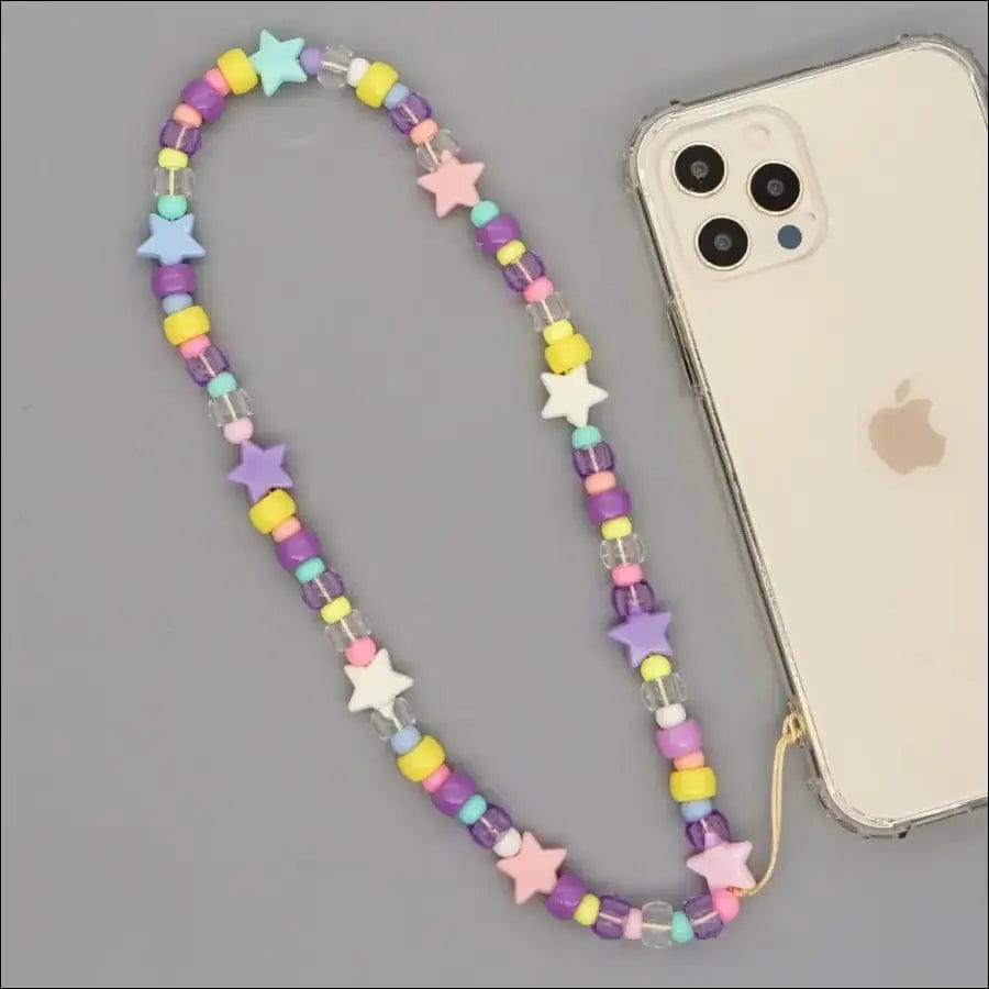 Shinus Heishi Disc Beads Crystal Chain For Phone Mobile