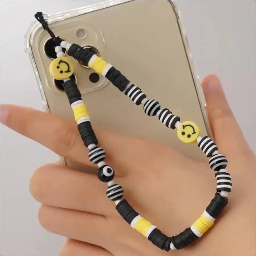 Shinus Heishi Disc Beads Crystal Chain For Phone Mobile