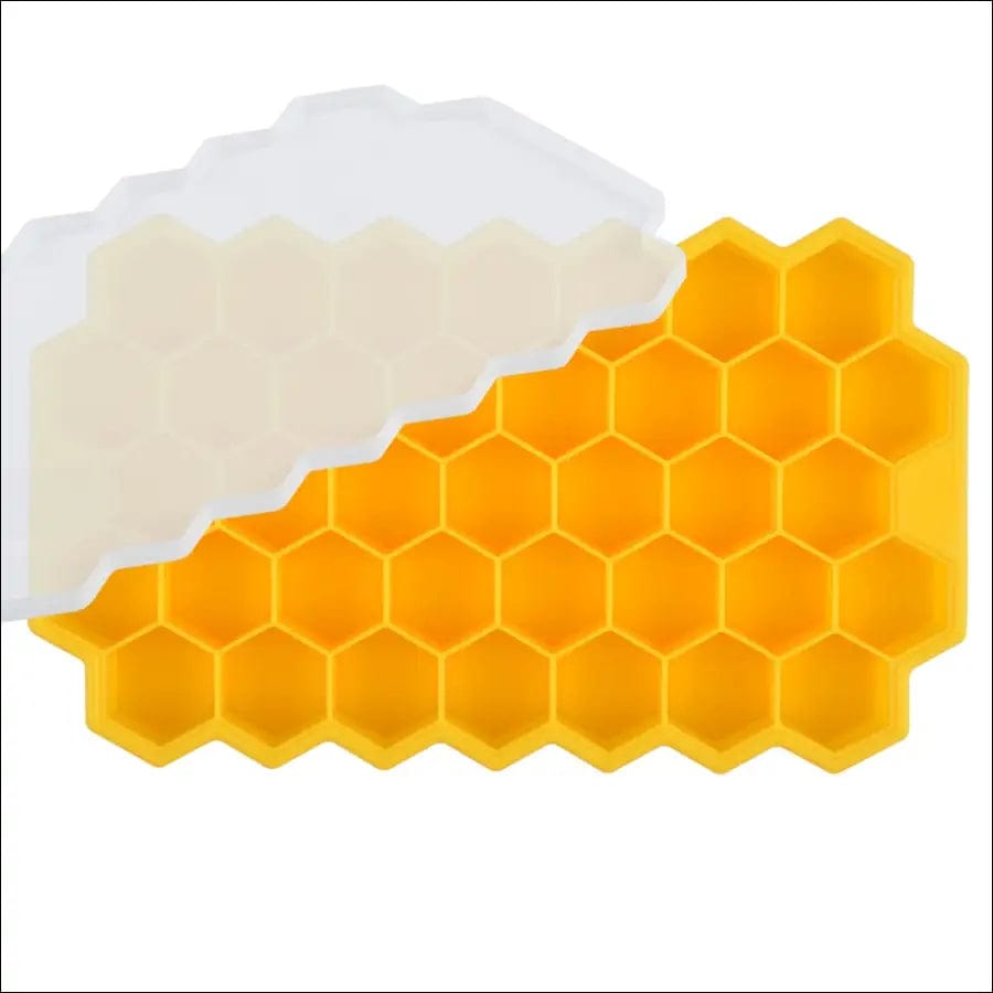 SILIKOLOVE Honeycomb Ice Cube Trays with Removable Lids