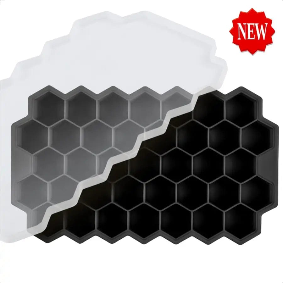 SILIKOLOVE Honeycomb Ice Cube Trays with Removable Lids