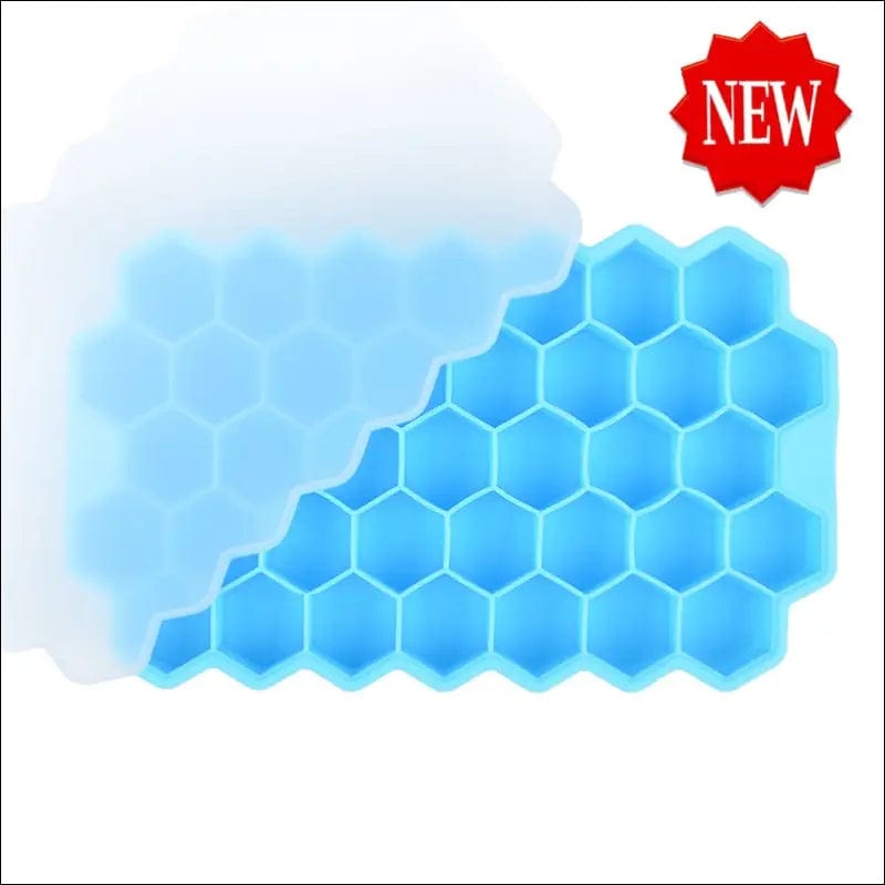 SILIKOLOVE Honeycomb Ice Cube Trays with Removable Lids