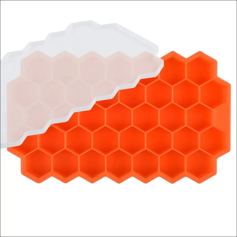 SILIKOLOVE Honeycomb Ice Cube Trays with Removable Lids