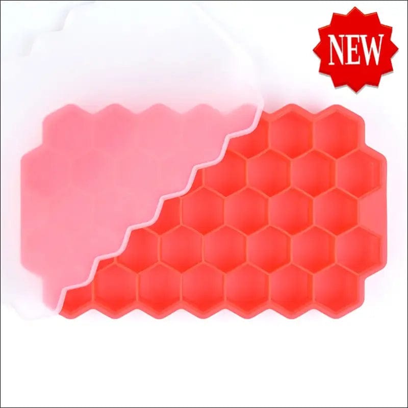 SILIKOLOVE Honeycomb Ice Cube Trays with Removable Lids