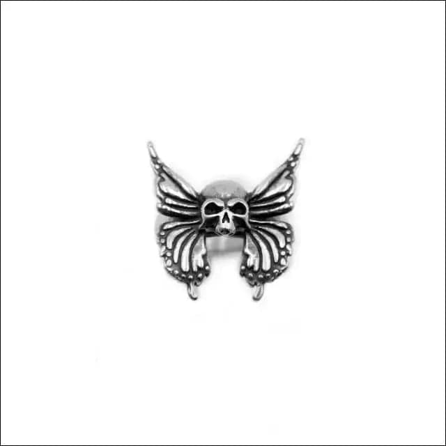 Silver Gothic Punk Graphic Rings - 7 / fly skull -