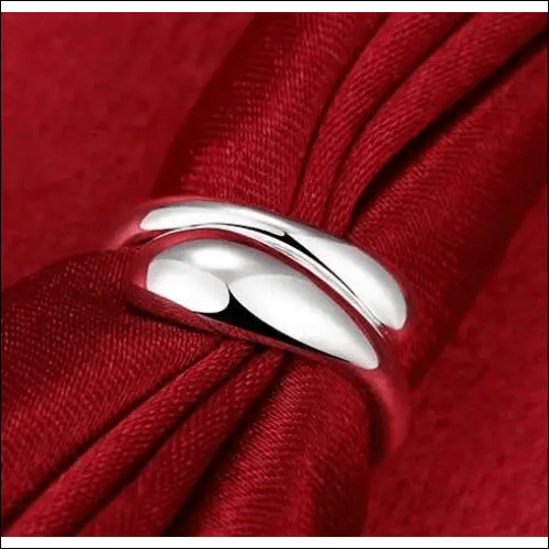 Silver Plated Creative Waterdrop Thumb Finger Open Wrap