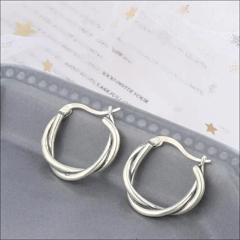 Silver Shishi S925 sterling silver earrings female European