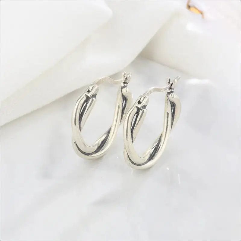 Silver Shishi S925 sterling silver earrings female European