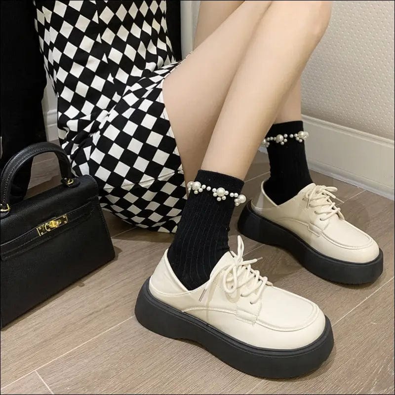 Small leather shoes female British style 2022 new spring