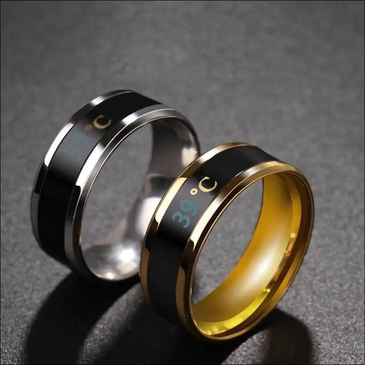 Smart Sensor Body Temperature Ring Stainless Steel Fashion