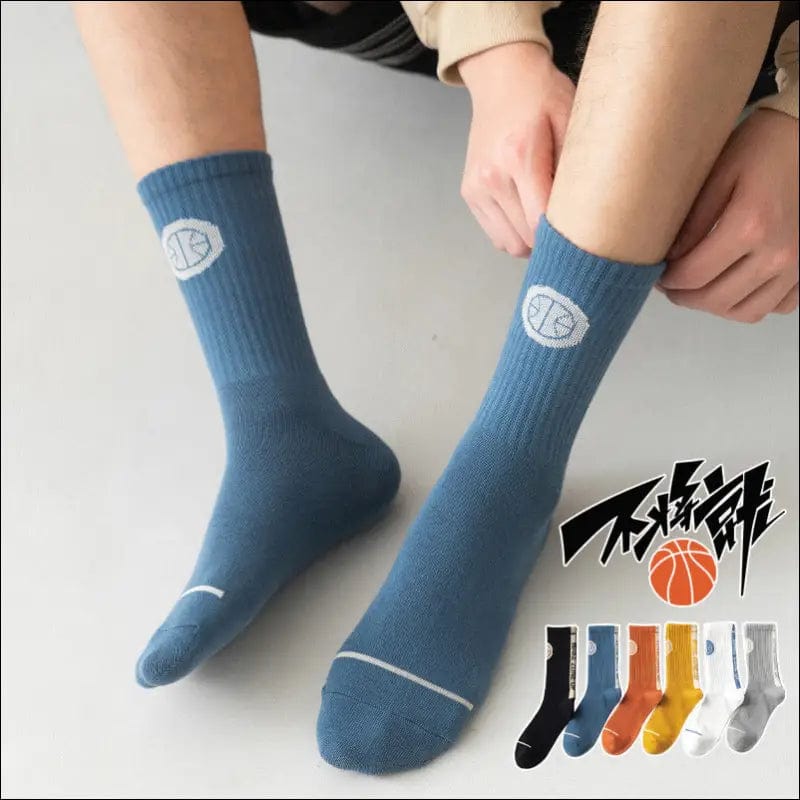 Socks male INS street basketball socks couple middle tube