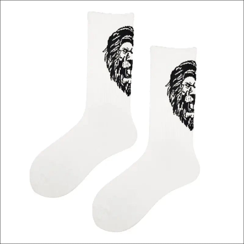 Socks male Korean version of the ton trend black and white