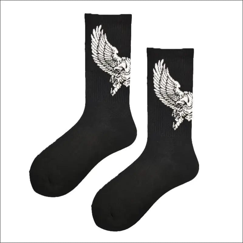 Socks male Korean version of the ton trend black and white