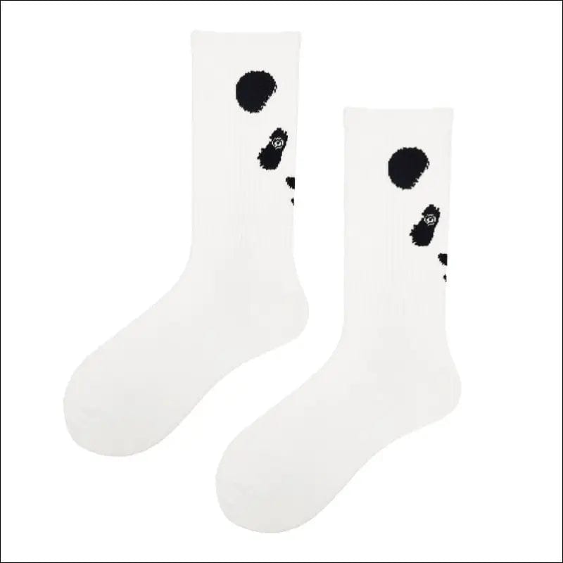 Socks male Korean version of the ton trend black and white