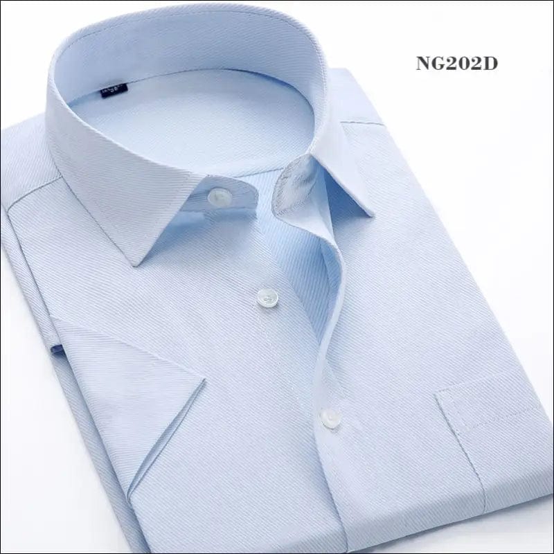 Solid Color Short Sleeve Men’s Casual Shirts Formal Business