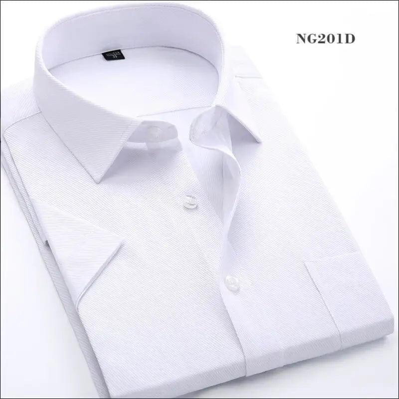 Solid Color Short Sleeve Men’s Casual Shirts Formal Business