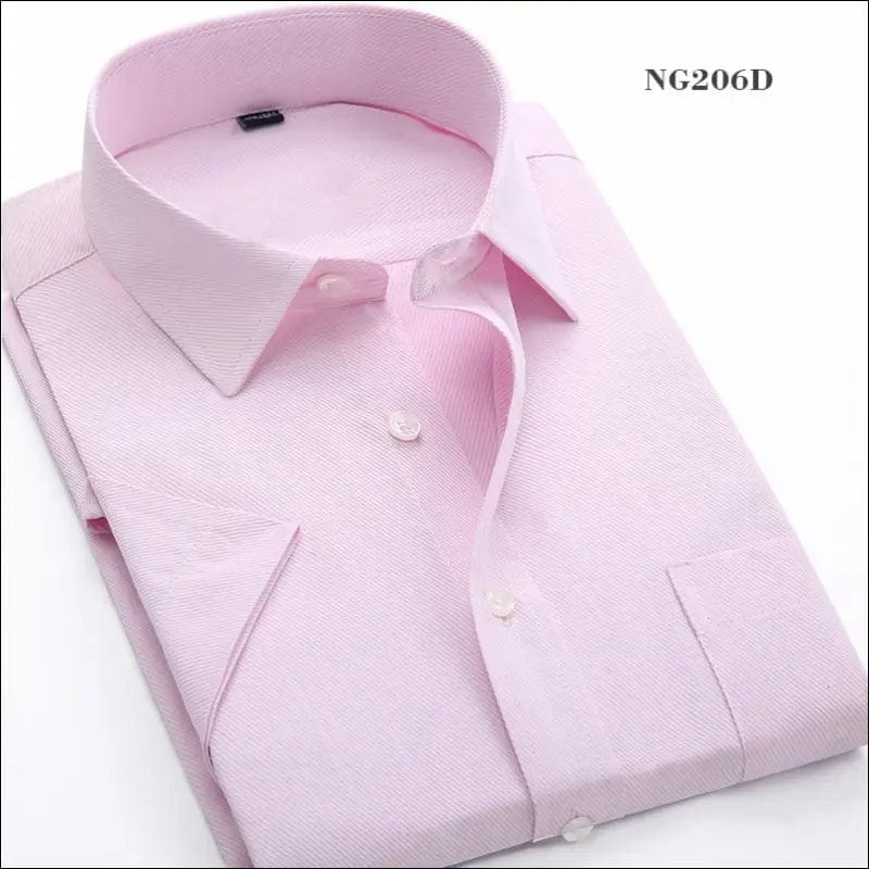 Solid Color Short Sleeve Men’s Casual Shirts Formal Business